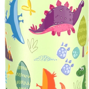 Ion8 Leak Proof bottiglia in acciaio inox per l’acqua per bambini Dinosauri 400 ml