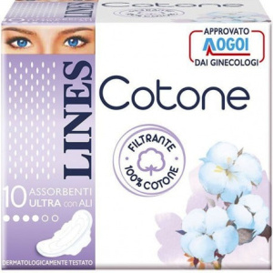 Lines Lines Cotone Ultra Con Ali 10 Pezzi