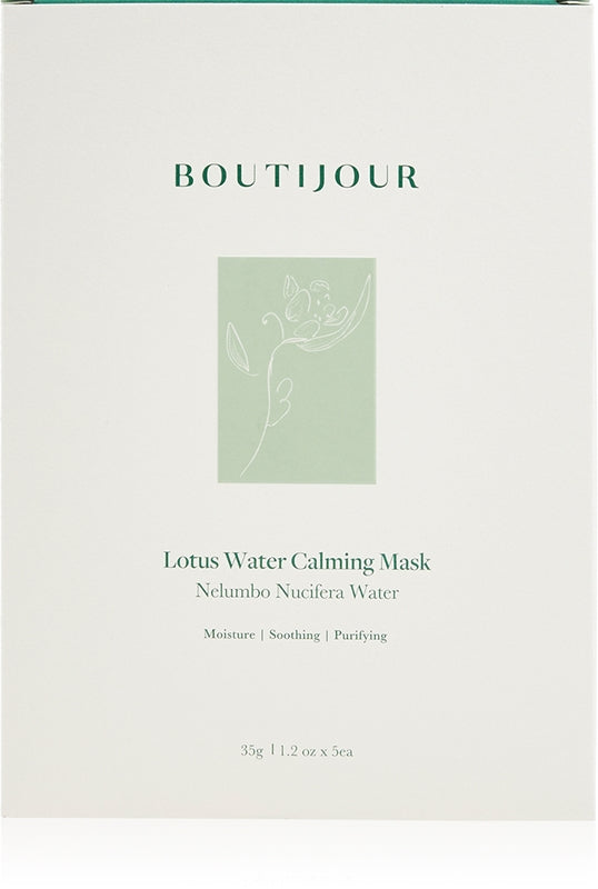 BOUTIJOUR Lotus Water maschera lenitiva in tessuto nutriente e idratante 5× 33 g