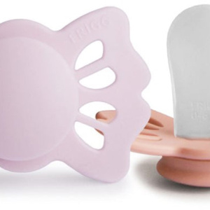 FRIGG Lucky Size 1:0-6 mesi ciuccio Soft Lilac/Pretty in Peach 2 pezzi