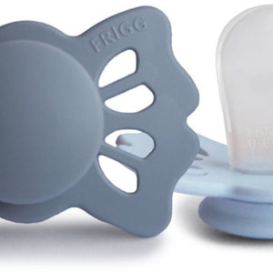 FRIGG Lucky Size 1:0-6 mesi ciuccio Slate/Powder Blue 2 pezzi