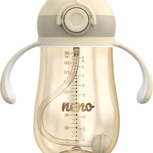 NENO Mio 2 12mesi+ bicchiere salvagoccia con cannuccia crema 280 ml