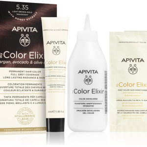 Apivita My Color Elixir tinta per capelli senza ammoniaca colore 5.35 Mogano dorato marrone chiaro