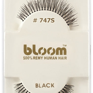 Bloom Natural ciglia finte in capelli naturali No. 747S (nero) 1 cm