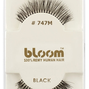 Bloom Natural ciglia finte in capelli naturali No. 747M (nero) 1 cm