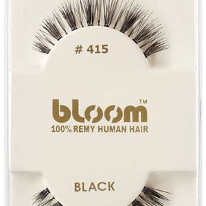 Bloom Natural ciglia finte in capelli naturali No. 415 (nero) 1 cm