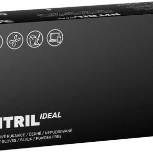 Espeon Nitril Ideal Black guanti in nitrile senza polvere taglia S 100 pezzi