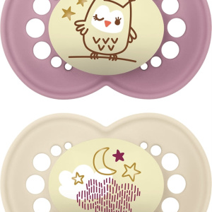 MAM Original Night 6mesi+ ciuccio bimba 2 pezzi