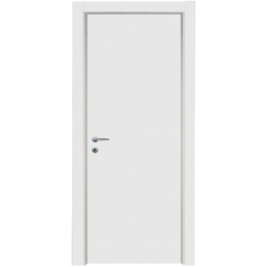 Porta a battente in legno Nusco Texture Frassino bianco per interni