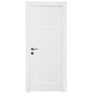 Porta a battente in legno bianco laccato Nusco Quadra 4B per interni