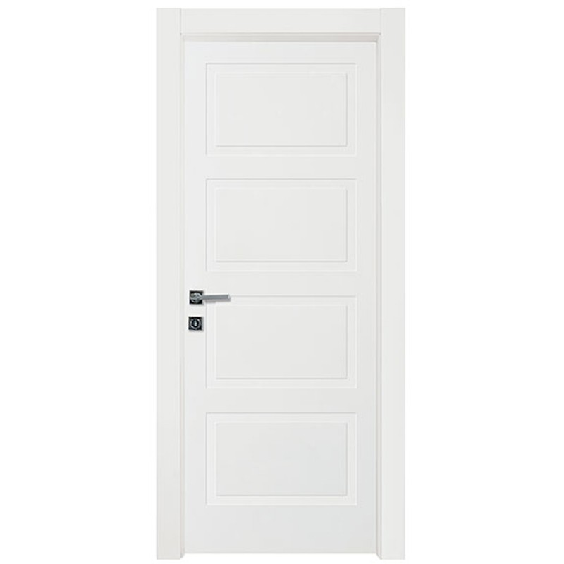 Porta a battente in legno bianco laccato Nusco Quadra 4B per interni