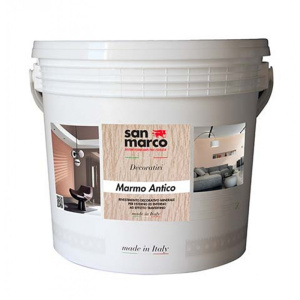 Rivestimento decorativo Marmo antico Bianco San Marco effetto travertino (Secchio 25 Kg)