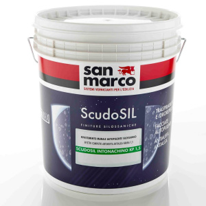 Rivestimento murale autopulente San Marco ScudoSIL effetto compatto Grana 1,5 (Secchio 25Kg)