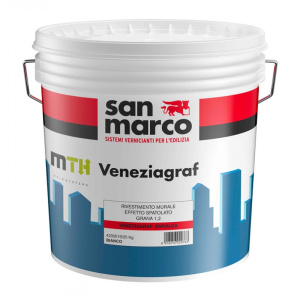 Rivestimento murale San Marco Veneziagraf Antialga effetto spatolato Grana 1,2 (Secchio 25Kg)