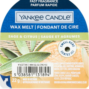 Yankee Candle Sage & Citrus cera per lampada aromatica 22 g