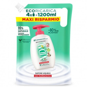 Vidal Sapone Liquido Ecoricarica 1200 Ml Antibatterico