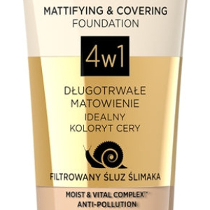 Eveline Cosmetics Satin Matt fondotinta opacizzante con estratto di bava di lumaca colore 103 Natural 30 ml