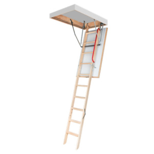 Scala retrattile a soffitto Dakota in legno a 3 pezzi, 600x1200x2800mm