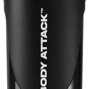 Body Attack Shaker shaker per lo sport senza BPA colore nero-rossa 600 ml