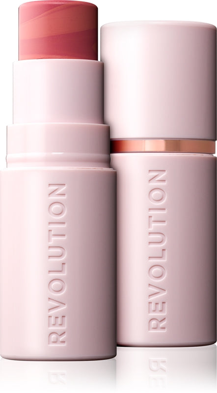 Makeup Revolution Skin Silk Blush Stick in crema in bastoncino colore Peachy Pink 4,5 g