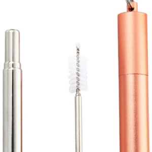 Naturalis Stainless Steel Straw Telescopic set per uso quotidiano