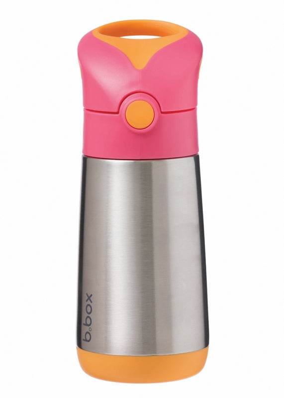 B.Box Thermos thermos con cannuccia rosa arancio 350 ml
