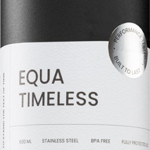 Equa Timeless bottiglia in acciaio inox per l’acqua piccola colore Dark 600 ml