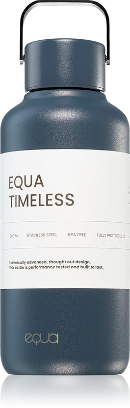 Equa Timeless bottiglia in acciaio inox per l’acqua piccola colore Navy 600 ml