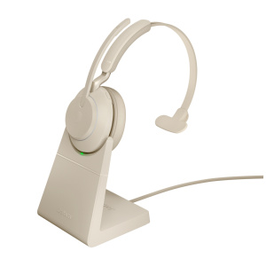 Jabra Evolve2 65, UC Mono Wireless Headband Desktop/Call Centre USB Type-A Bluetooth Beige – nuovo