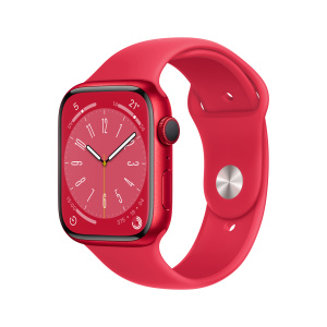 Watch Series 8 OLED 41 mm – Cassa in alluminio – GPS rosso – Bracciale Sport – Rosso – Ricondizionato – Condizioni eccellenti