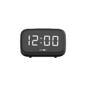 EVOOM – Radiosveglia con caricatore a induzione e altoparlante Bluetooth 5.0 (NERO) – nuovo