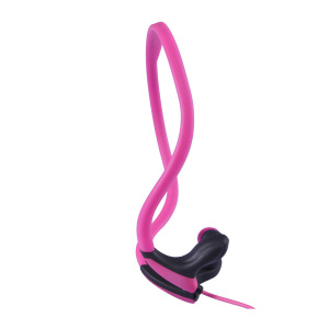WE Cuffie sportive cablate con pulsante micro ON/OFF, cuffie intrauricolari leggere con microfono, archetto da collo, perfette per la corsa, il jogging e la palestra – Rosa – nuovo