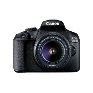 Canon EOS 2000D + Kit fotocamera reflex EF-S 18-55 mm f/3,5-5,6 III 24,1 MP CMOS 6000 x 4000 pixel Nero – nuovo