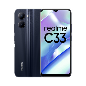 Realme C33 64 GB, nero, sbloccato – nuovo
