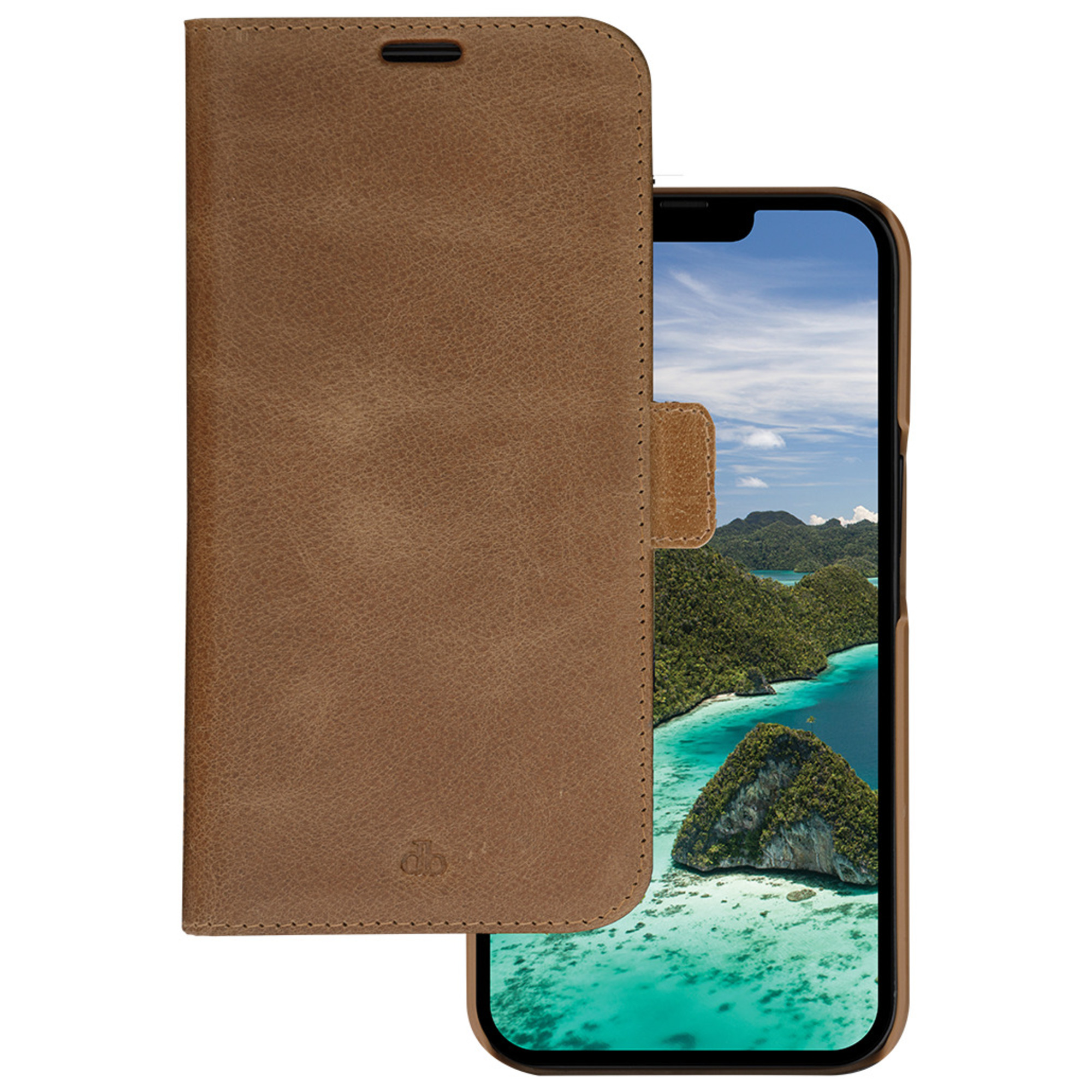 Folio 2 in 1 iPhone 14 Plus Lynge in pelle Tan DBramante1928 - nuovo