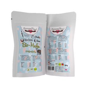Herzens Hund Pollo Biologico con Carota Bio per Cucciolo – 130 g