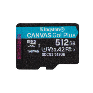 Kingston Technology Canvas Go Plus 170R A2 U3 V30 Scheda microSDXC da 512 GB senza ADP – nuovo