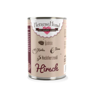 Herzens Hund Cervo con Verdure Bio Umido per Cani - 400 g