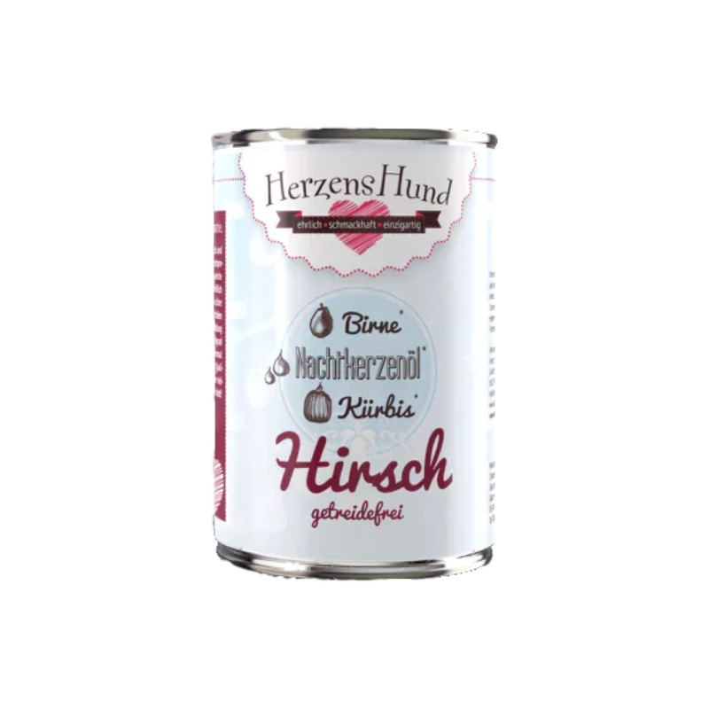 Herzens Hund con Cervo e Zucca per Cani - 400 g