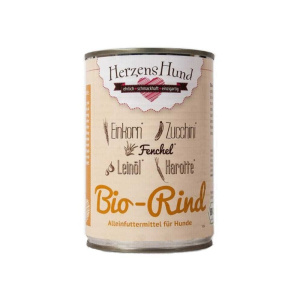 Herzens Hund Manzo Biologico con Verdure Bio Umido per Cani – 400 g