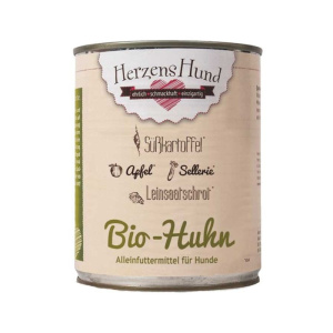 Herzens Hund Pollo Biologico con Verdure Bio Umido per Cani – 800 g