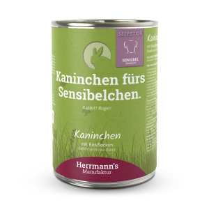 Herrmann’s Selection Coniglio con Fiocchi di Riso per Cani – 400 g, 12 pezzi