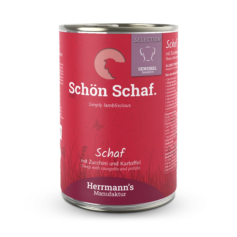 Herrmann's Selection Pecora con Zucchine e Patate per Cani - 400 g, 12 pezzi