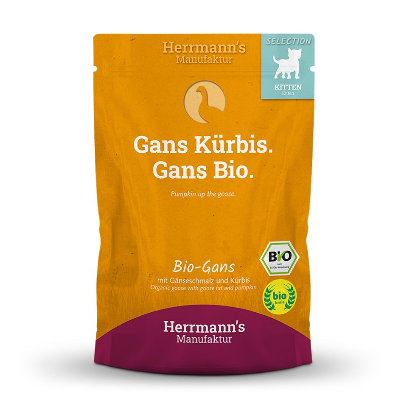 Herrmann's Selection Oca Biologica per Gattini - 100 g, 12 pezzi