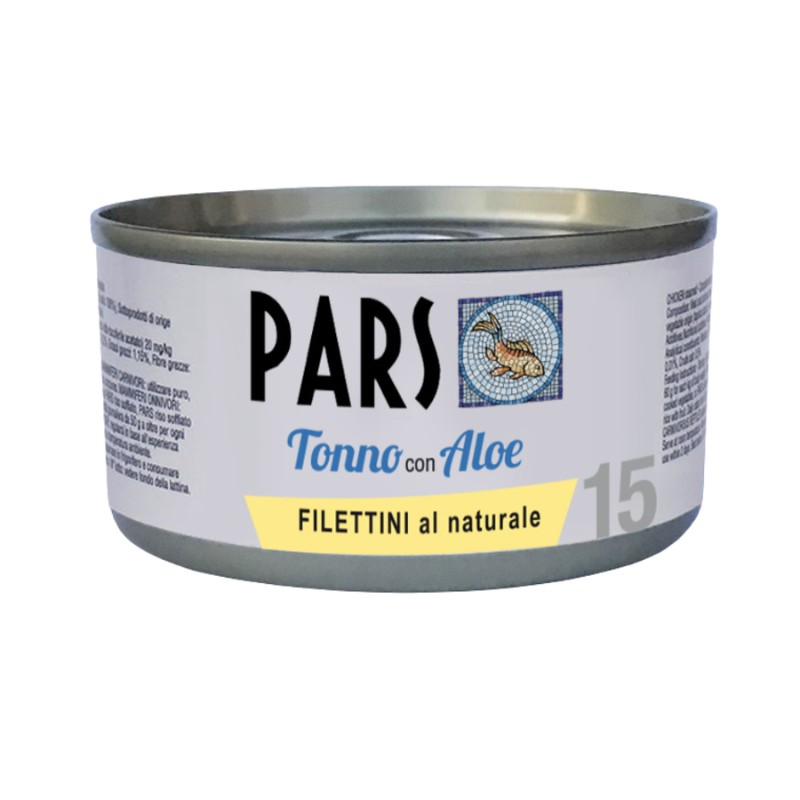 Pars Monoproteico Filettini al Naturale Tonno con Aloe per Cani e Gatti 85gr - 85 g, 12 pezzi