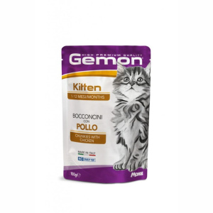 Gemon Kitten Bocconcini con Pollo per Gattini – 100 g