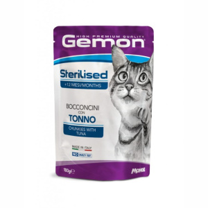 Gemon Sterilised Bocconcini con Tonno per Gatti – 100 g
