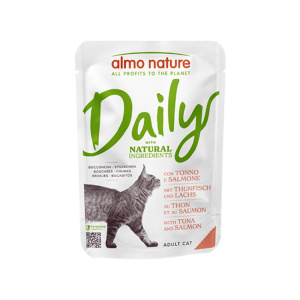 Almo Nature Daily Tonno e Salmone per Gatti 70gr – 70 g, 12 pezzi
