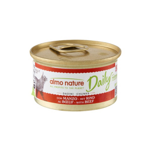 Almo Nature Daily Mousse Dadini con Manzo per Gatti 85gr – 85 g, 6 pezzi