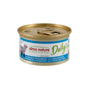 Almo Nature Daily Mousse con Pesce Oceanico per Gatti 85gr - 85 g, 6 pezzi